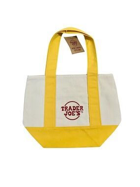 Trader Joe's Limited Edition Yellow Mini Canvas Tote Bag